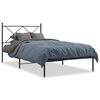 vidaXL Metalni okvir za krevet s uzglavljem crni 107x203 cm