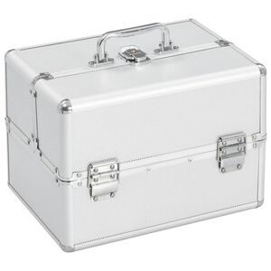 vidaXL Kovčeg za &scaron;minku 22 x 30 x 21 cm srebrni aluminijski