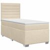 vidaXL Boxspring krevet s madracem Krem 90 x 190 cm Tkanina