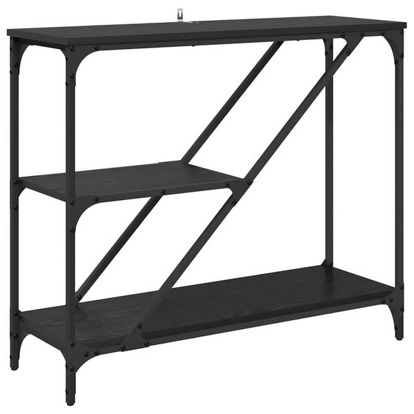 vidaXL Konzolna stolica Crni hrast 88,5 x 30 x 75 cm Konstruirano drvo