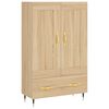vidaXL Visoka komoda boja hrasta 69,5 x 31 x 115 cm konstruirano drvo