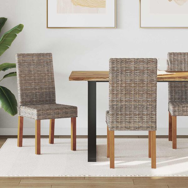 vidaXL Stolac za blagovanje 2 pcs Kubu siva 45 x 54 x 93 cm