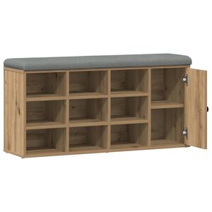 vidaXL Klupa za cipele obrtnički hrast 102x32x50 cm izrađeno drvo