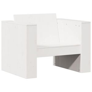 vidaXL Vrtna sofa bijela 79 x 60 x 62 cm od masivne borovine