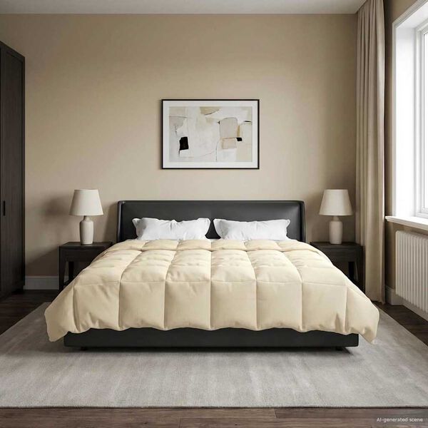 vidaXL Zimska pokrivača &Scaron;onerisan Krema 220 x 260 cm Mikrovlakna