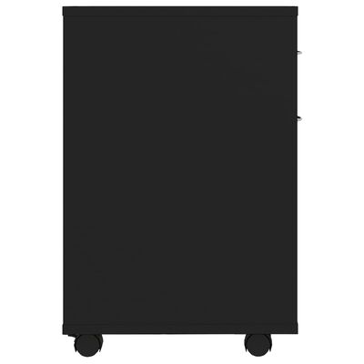 vidaXL Ormarić s kotačima crni 45 x 38 x 54 cm od iverice