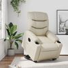 vidaXL Električni naslonjač na podizanje od umjetne kože krem