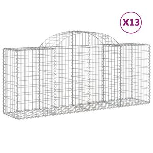 vidaXL Lučne gabionske ko&scaron;are 13 kom 200x50x80/100cm pocinčano željezo