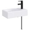 vidaXL Umivaonik za kupaonicu Mat Crna 45,5 x 25,5 x 13 cm Metal