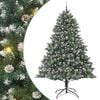 vidaXL Umjetno božićno drvce Zelena 240 cm PVC, Plastika i Čelik