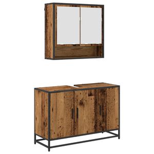 vidaXL Set namje&scaron;taja za kupaonicu 2 pcs Staro drvo Konstruirano drvo