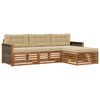 vidaXL Set vanjskih sofa 4 kom. Prirodna i bež