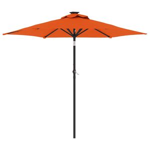 vidaXL Vrtni suncobran s čeličnom &scaron;ipkom terakota 225 x 225 x 212 cm