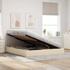 vidaXL Krevet s od storage s uzglavljem Krema 160 x 200 cm tkanina