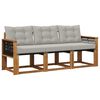vidaXL Set vanjskih sofa 3 kom. Prirodna i svjetlosiva