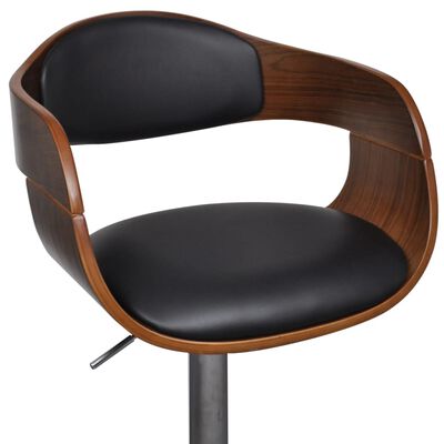 vidaXL Barske stolice 2 kom od zaobljenog drva i umjetne kože