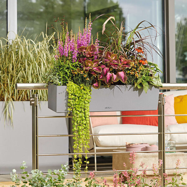 LECHUZA posuda za sadnju BALCONERA Stone 80 ALL-IN-ONE siva