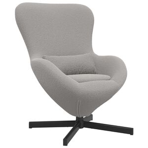 vidaXL Jajolika fotelja Svijetlo siva 63 x 73 x 90 cm tkanina