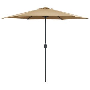 vidaXL Vrtni suncobran s aluminijskim stupom 270 x 246 cm smeđesivi