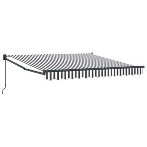 vidaXL Tenda na uvlačenje antracit i bijela 3x2,5 m tkanina i aluminij