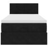 vidaXL Otomanski okvir kreveta s madraca crni 100x200cm bar&scaron;unasti