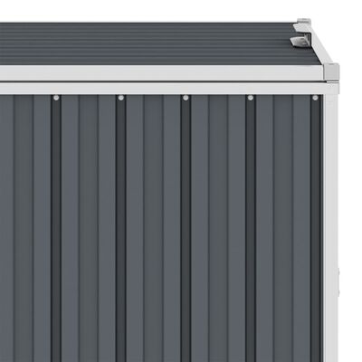 vidaXL Spremište za 4 kante za smeće sivo 286 x 81 x 121 cm čelično