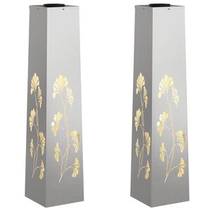 vidaXL Solarna LED svjetlost za stazu 2 pcs Nehrđajući čelik