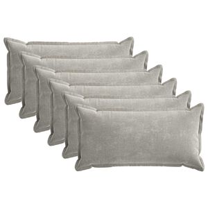 vidaXL Presvlaka za jastuk 6 pcs HOUTEN Svjetlosiva 40 x 70 cm