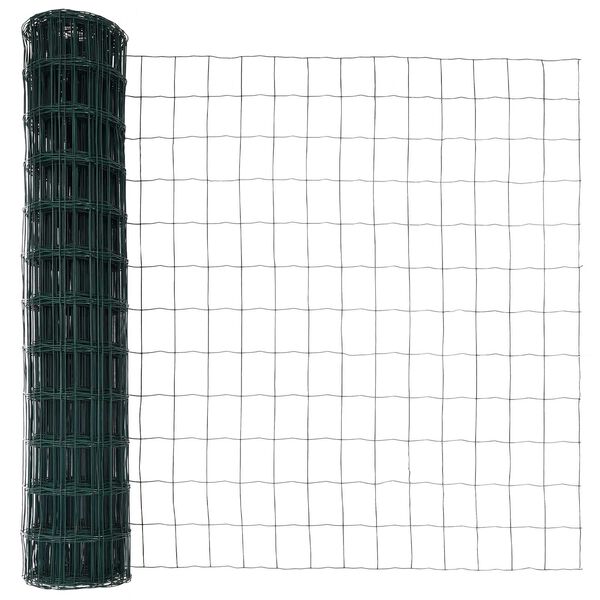 vidaXL Euro ograda Zelena 1.2 x 25 m Željezo prekriveno PVC-om