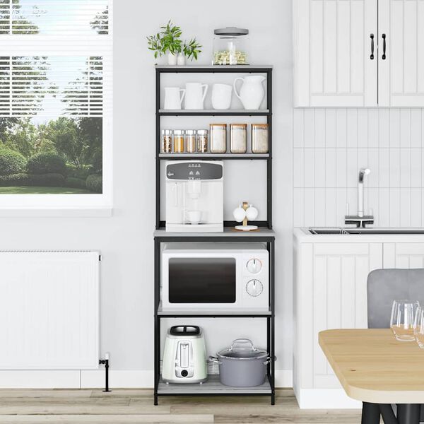 vidaXL Kuhinjska polica Siva Sonoma 60 x 40 x 168 cm Konstruirano drvo