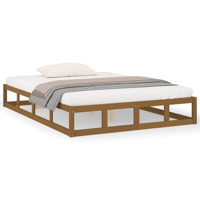 vidaXL Okvir za krevet smeđa boja meda 120 x 200 cm od masivnog drva