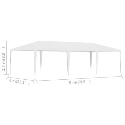 vidaXL Šator za zabave 4 x 9 m bijeli