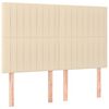 vidaXL Krevet box spring s madracem LED krem 140x200 cm od tkanine