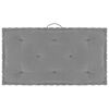 vidaXL Paletni podni jastuk sivi 73 x 40 x 7 cm pamučni
