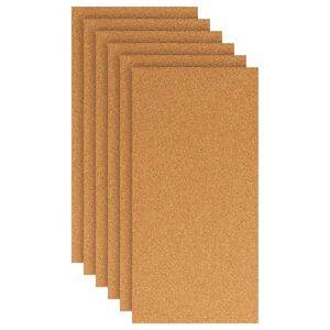vidaXL Plutena Ploča 6 pcs Smeđa 100 x 50 cm Pluta