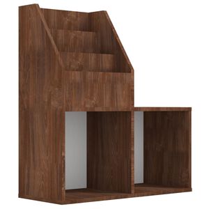 vidaXL Stalak za dječje časopise smeđa boja hrasta 71x30x78,5cm drveni