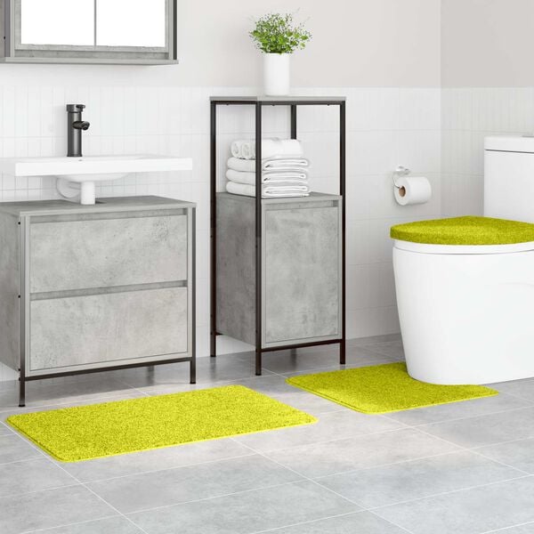 vidaXL Set prostirki za kupatilo s protukliznom podlogom 3 pcs Zelena