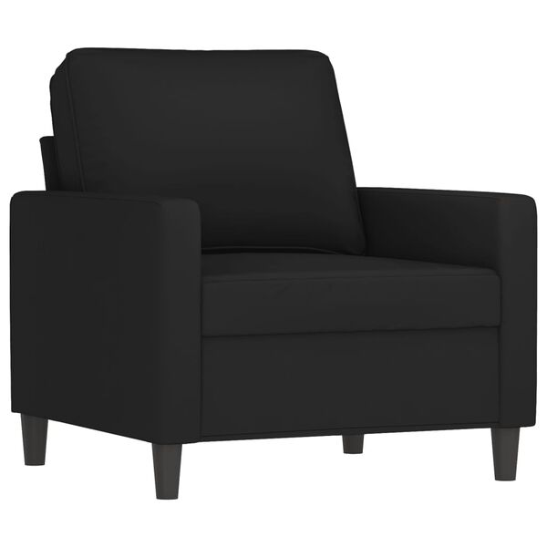 vidaXL 3-dijelni set sofa s jastucima crni baršunasti