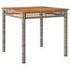 vidaXL Vrtni stol sivi 80 x 80 x 75 cm od poliratana i bagremovog drva