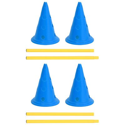 vidaXL Set prepreka za treniranje pasa plavo-žuti