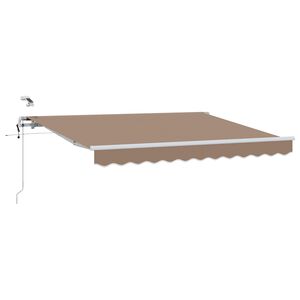 vidaXL Povlačivi tende Sivosmeđa 450 &times; 350 cm Poliester