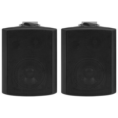 vidaXL Zidni stereo zvučnici 2 kom crni unutarnji/vanjski 80 W