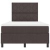 vidaXL Krevet s opruga kutije Tamno smeđa 120 x 190 cm tkanina