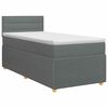 vidaXL Boxspring krevet s madracem Tamnosiva 90 x 190 cm Tkanina