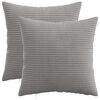 vidaXL Presvlaka za jastuk 2 pcs HEERLEN Svjetlosiva 45 x 45 cm Kord