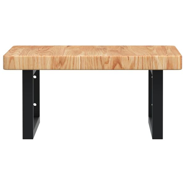 vidaXL Zidna polica za umivaonik od čelika i masivne hrastovine