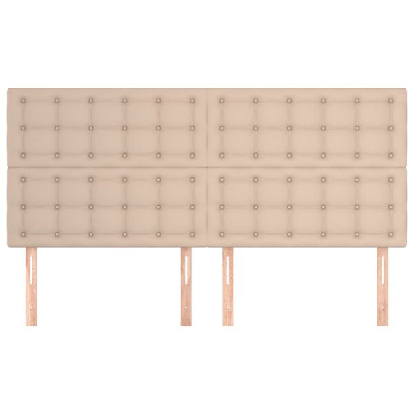 vidaXL Uzglavlje Cappuccino 180x5x118/128 cm Imitacija kože