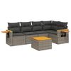 vidaXL 6-dijelni set vrtnih sofa od poliratana s jastucima sivi