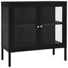vidaXL Komoda crna 70 x 35 x 70 cm od čelika i stakla