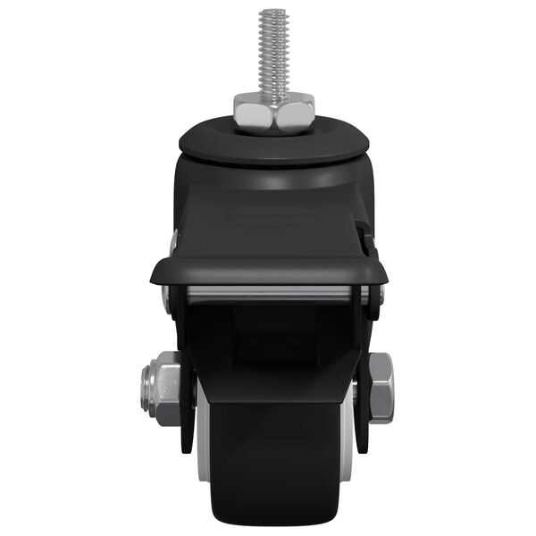 vidaXL Kotači 2 pcs Crna M6 x 37 mm Željezo i Najlon